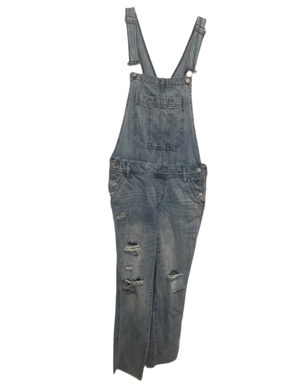 Aeropostale Distressed Denim Overalls Blue Size Small